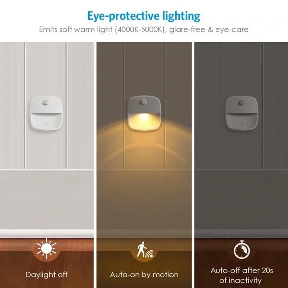 Cordless Stick-On indoor sensor LED Night Light (Warm White 2 pack) - Picture 7 of 9